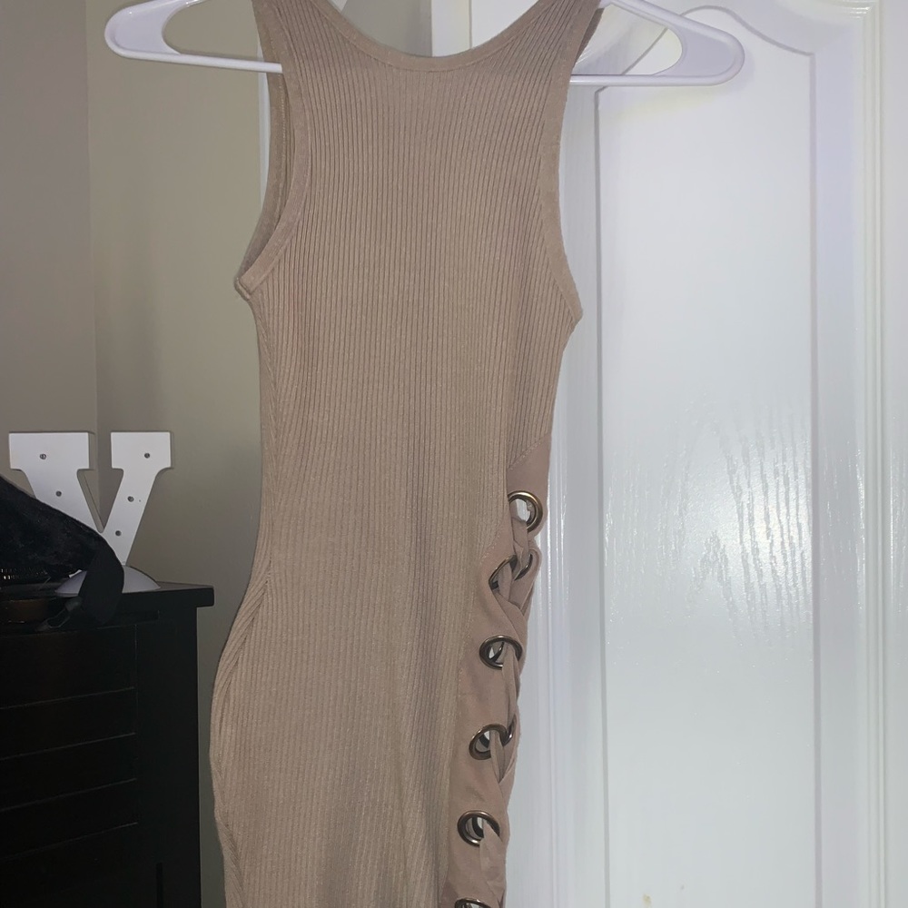 Beige Fashion Nova Dress